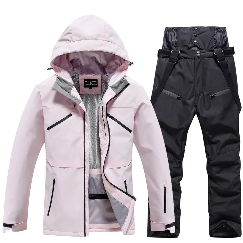 Unisex Two-Piece Ski Suit – Insulated Jacket and Snow Trousers