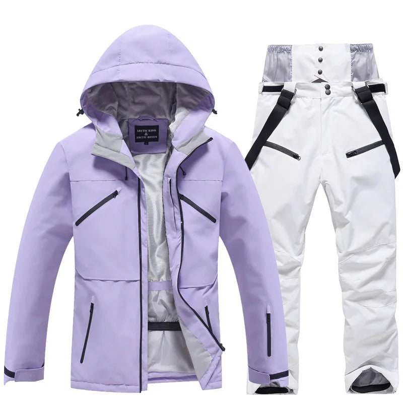 Unisex Two-Piece Ski Suit – Insulated Jacket and Snow Trousers
