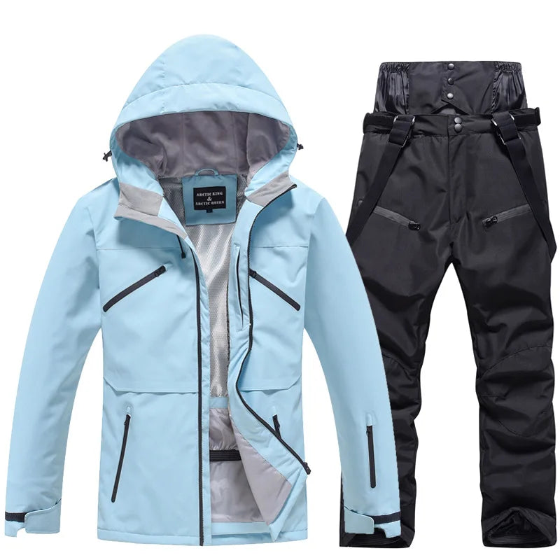 Unisex Two-Piece Ski Suit – Insulated Jacket and Snow Trousers
