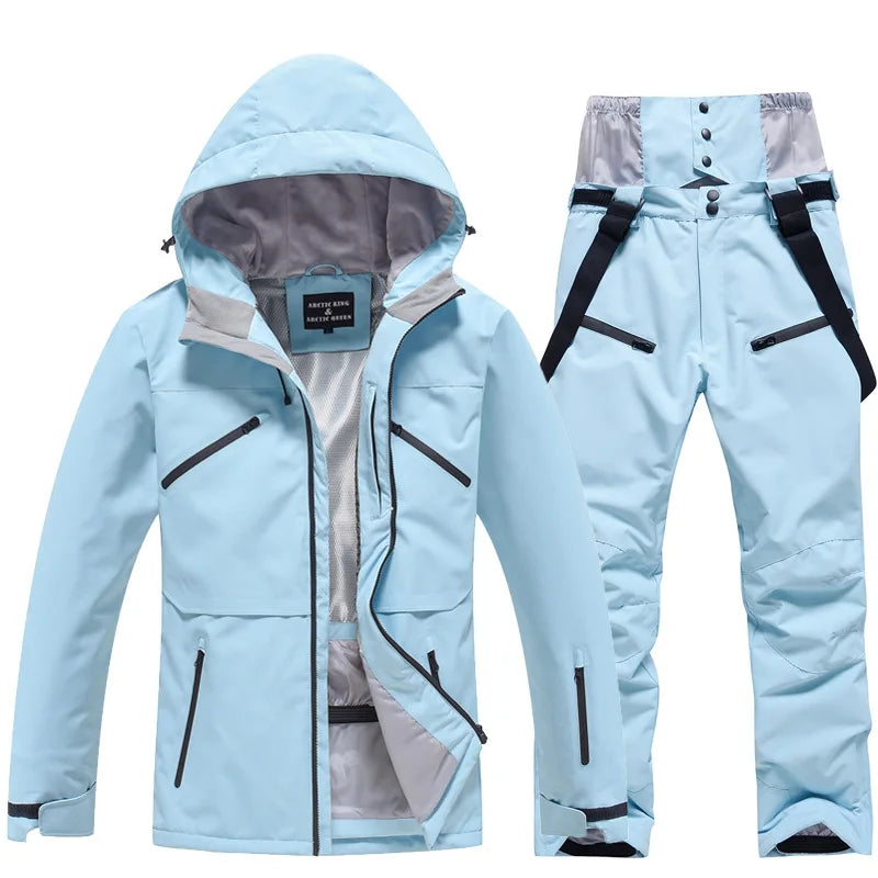 Unisex Two-Piece Ski Suit – Insulated Jacket and Snow Trousers