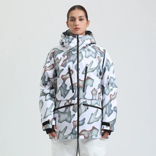 Unisex Water-Repellent Snowboard Jacket – Breathable Hooded Winter Coat