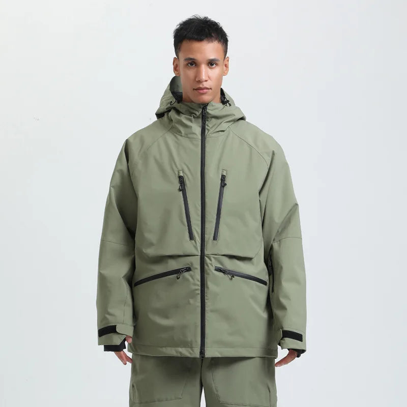 Unisex Water-Repellent Snowboard Jacket – Breathable Hooded Winter Coat