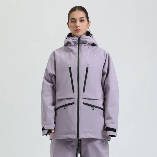 Unisex Water-Repellent Snowboard Jacket – Breathable Hooded Winter Coat