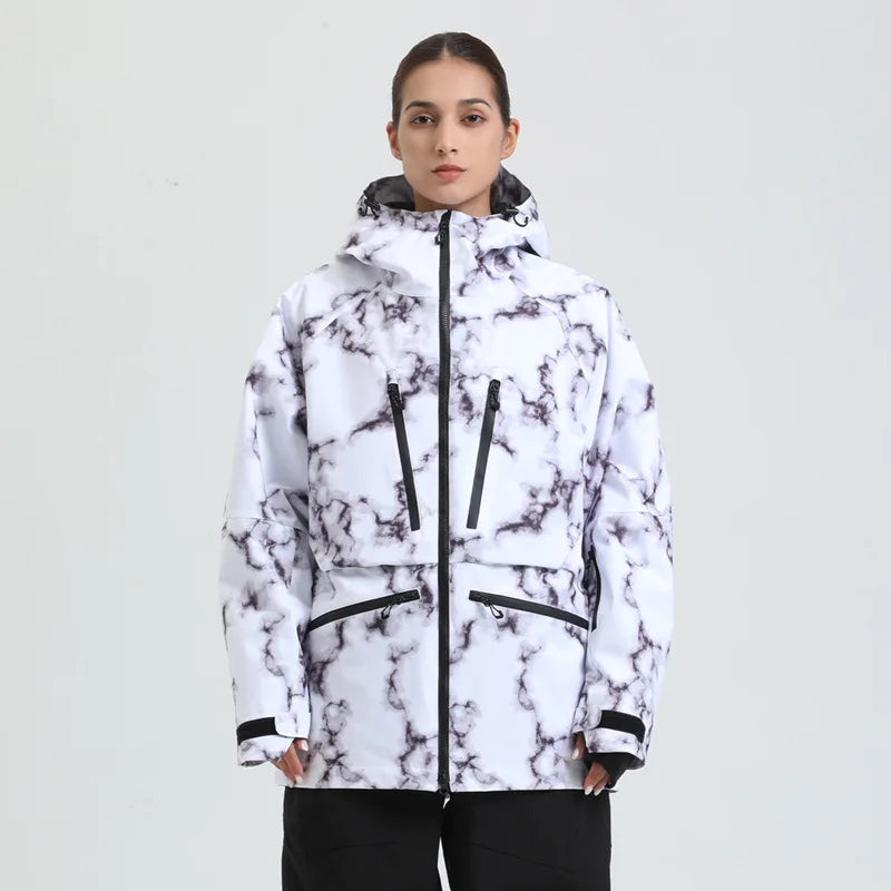 Unisex Water-Repellent Snowboard Jacket – Breathable Hooded Winter Coat