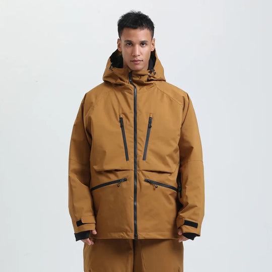 Unisex Water-Repellent Snowboard Jacket – Breathable Hooded Winter Coat