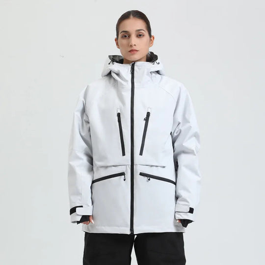 Unisex Water-Repellent Snowboard Jacket – Breathable Hooded Winter Coat
