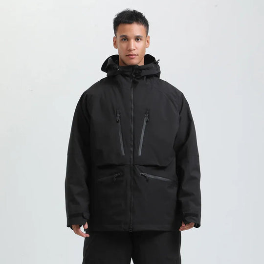 Unisex Water-Repellent Snowboard Jacket – Breathable Hooded Winter Coat