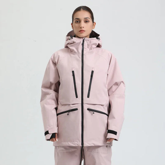 Unisex Water-Repellent Snowboard Jacket – Breathable Hooded Winter Coat