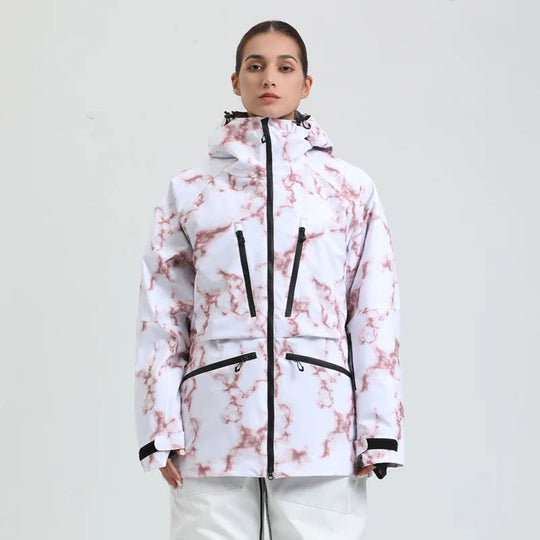 Unisex Water-Repellent Snowboard Jacket – Breathable Hooded Winter Coat