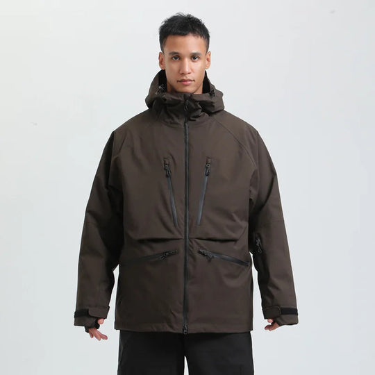 Unisex Water-Repellent Snowboard Jacket – Breathable Hooded Winter Coat