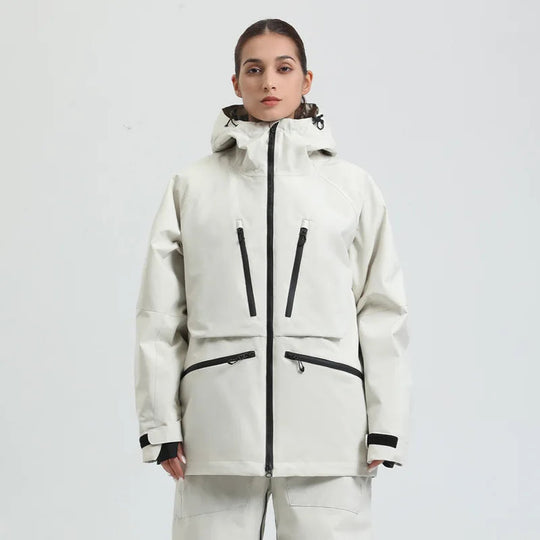Unisex Water-Repellent Snowboard Jacket – Breathable Hooded Winter Coat