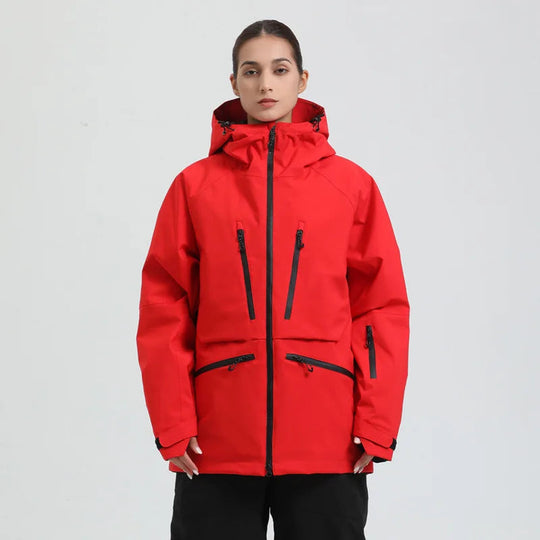 Unisex Water-Repellent Snowboard Jacket – Breathable Hooded Winter Coat