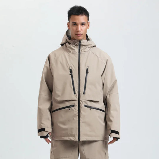 Unisex Water-Repellent Snowboard Jacket – Breathable Hooded Winter Coat