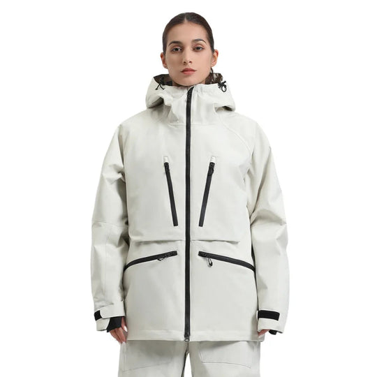 Unisex Water-Repellent Snowboard Jacket – Breathable Hooded Winter Coat