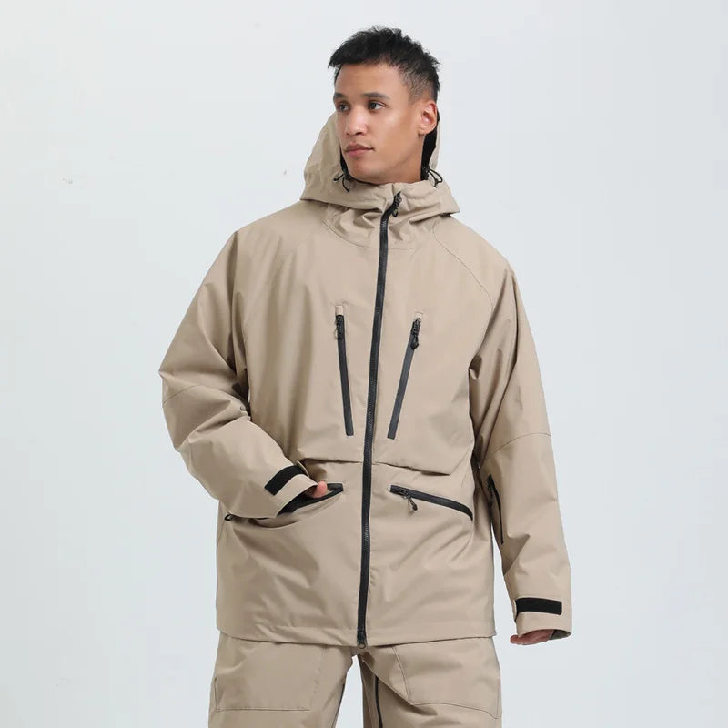 Unisex Water-Repellent Snowboard Jacket – Breathable Hooded Winter Coat