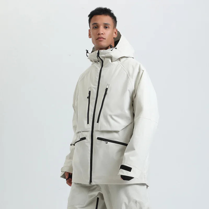 Unisex Water-Repellent Snowboard Jacket – Breathable Hooded Winter Coat