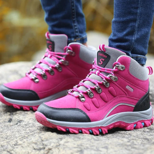 Unisex Waterproof Hiking Boots with All-Terrain Sole and Reinforced Ankle Support