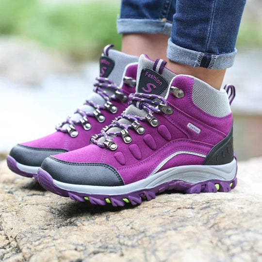 Unisex Waterproof Hiking Boots with All-Terrain Sole and Reinforced Ankle Support