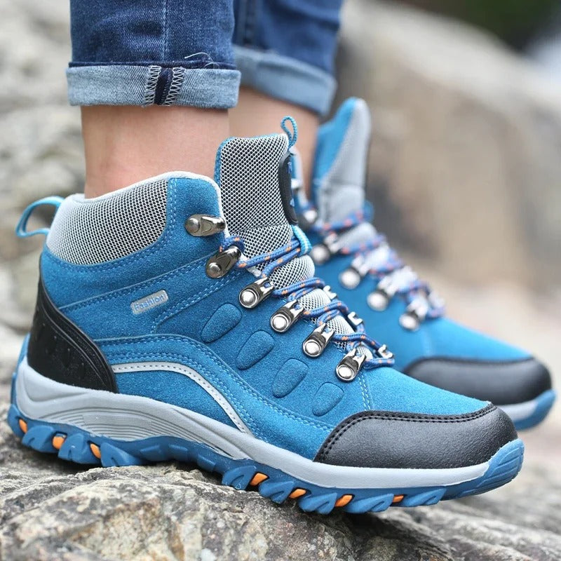 Unisex Waterproof Hiking Boots with All-Terrain Sole and Reinforced Ankle Support
