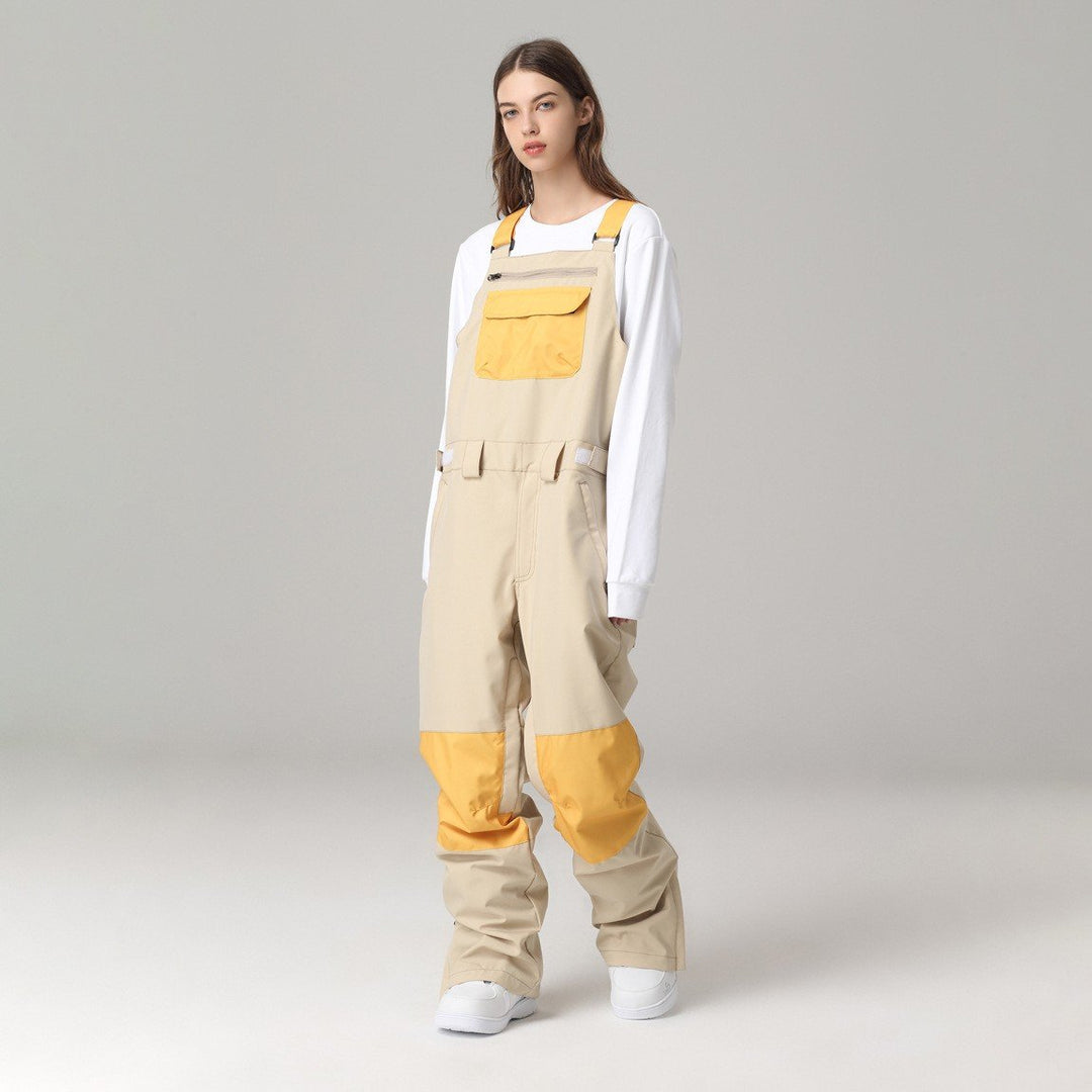 Unisex Waterproof Ski Bib – Adjustable Straps and Snow Protection