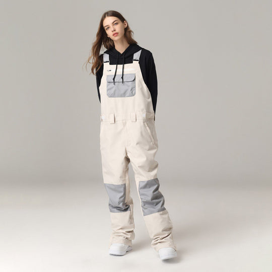 Unisex Waterproof Ski Bib – Adjustable Straps and Snow Protection