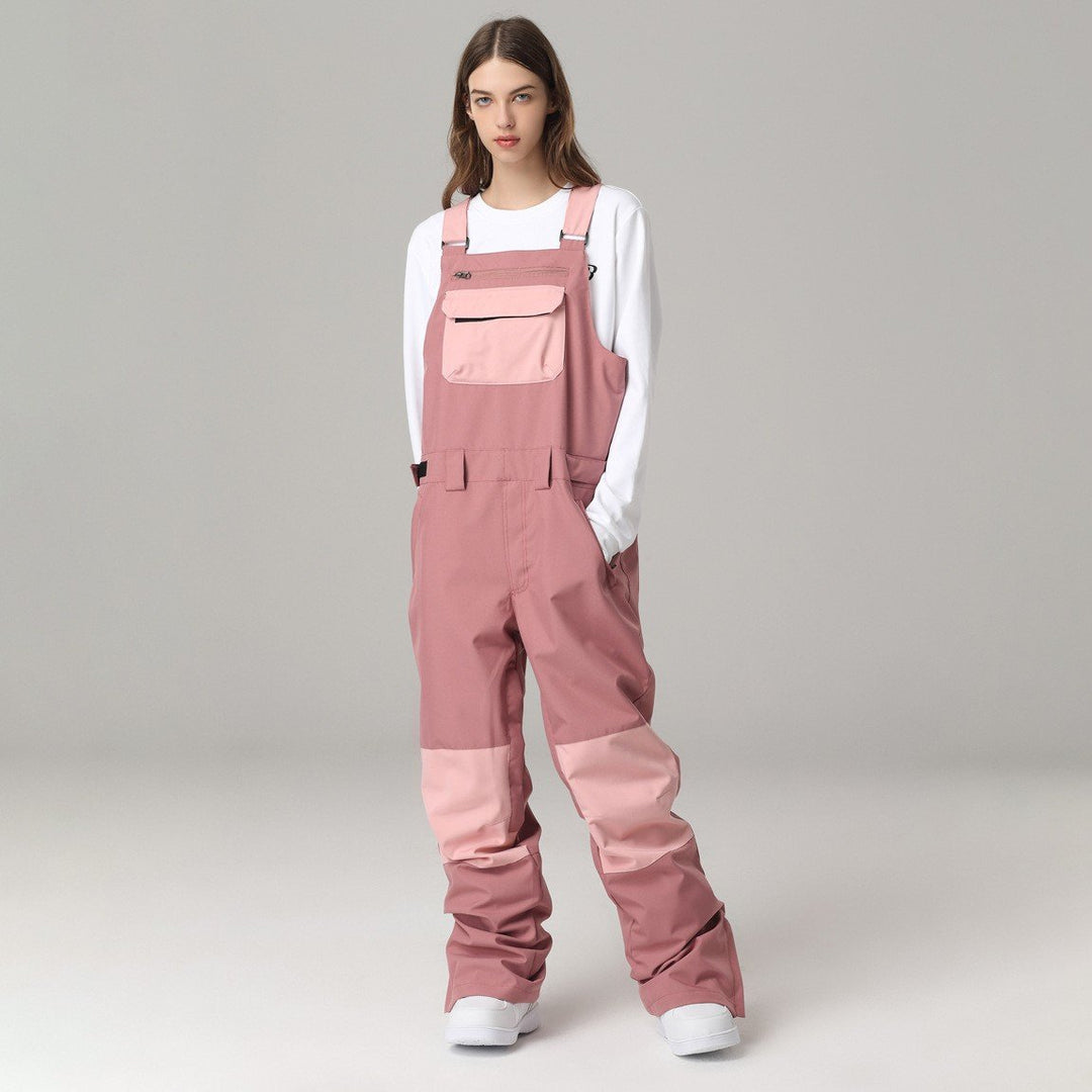 Unisex Waterproof Ski Bib – Adjustable Straps and Snow Protection