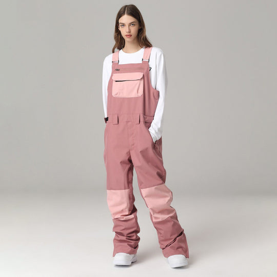 Unisex Waterproof Ski Bib – Adjustable Straps and Snow Protection