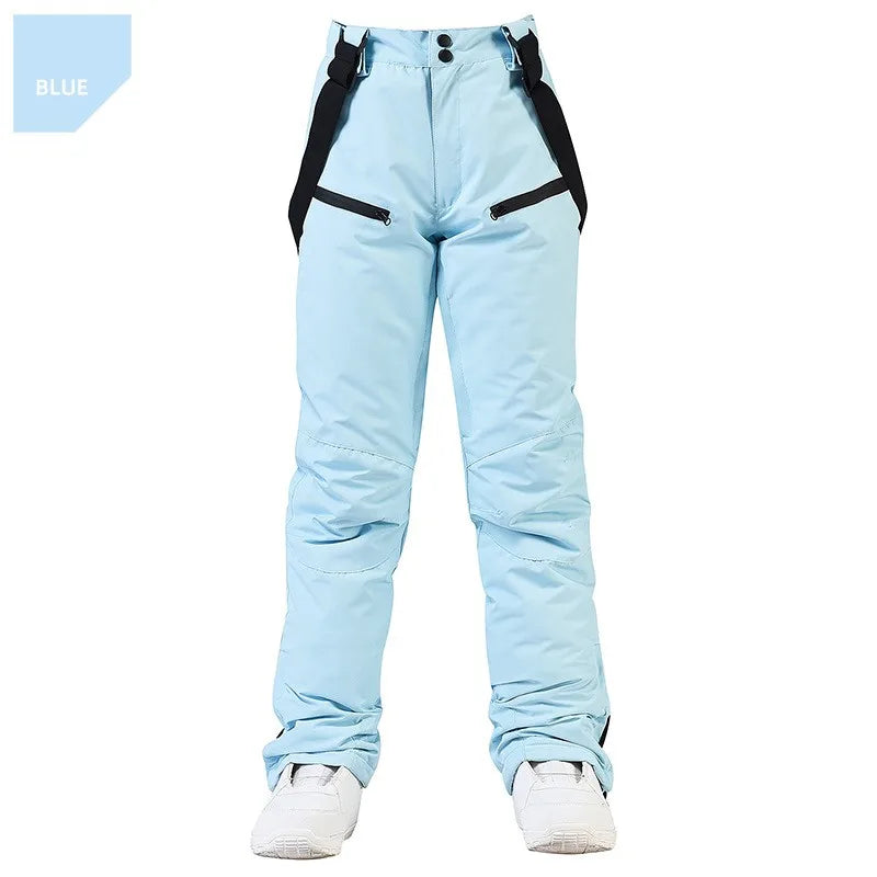 Unisex Waterproof Ski Pants – Windproof Snow Trousers with Secure Waist