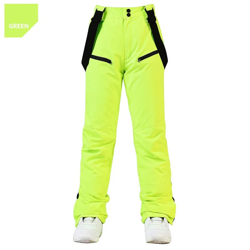 Unisex Waterproof Ski Pants – Windproof Snow Trousers with Secure Waist