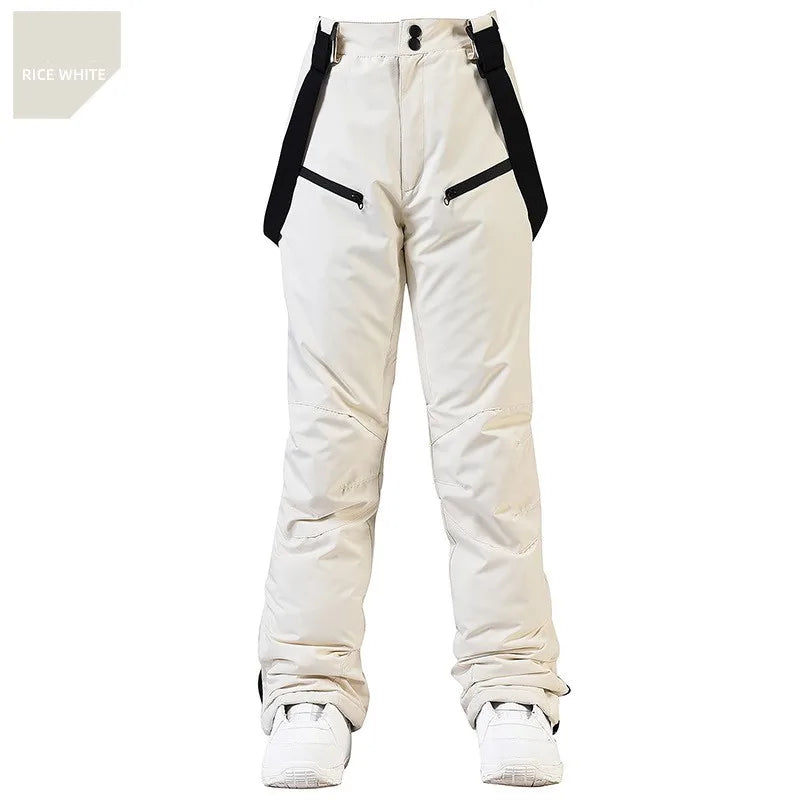 Unisex Waterproof Ski Pants – Windproof Snow Trousers with Secure Waist