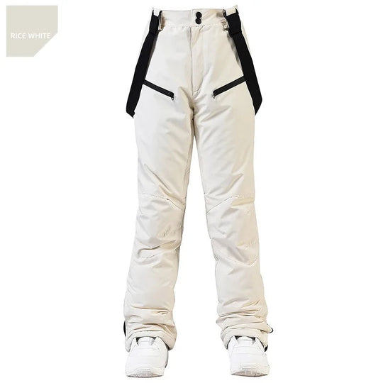 Unisex Waterproof Ski Pants – Windproof Snow Trousers with Secure Waist