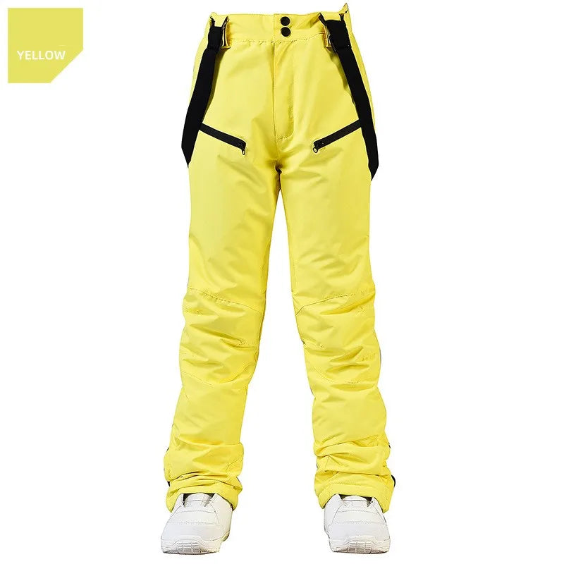 Unisex Waterproof Ski Pants – Windproof Snow Trousers with Secure Waist