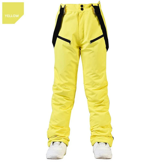 Unisex Waterproof Ski Pants – Windproof Snow Trousers with Secure Waist