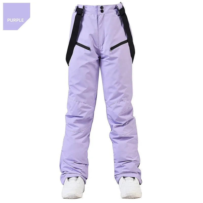 Unisex Waterproof Ski Pants – Windproof Snow Trousers with Secure Waist