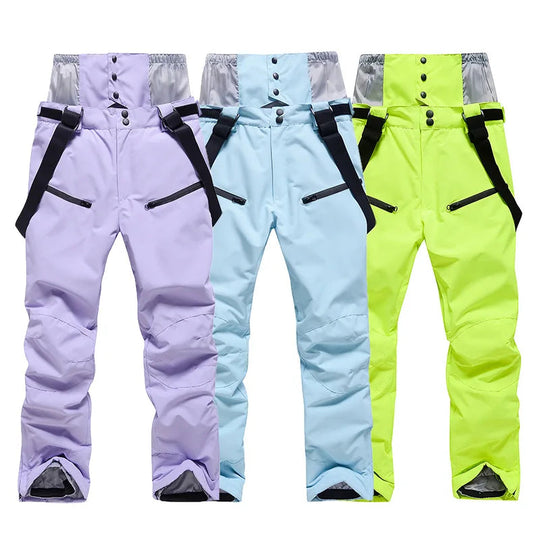 Unisex Waterproof Ski Pants – Windproof Snow Trousers with Secure Waist