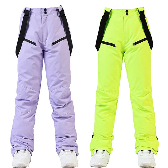 Unisex Waterproof Ski Pants – Windproof Snow Trousers with Secure Waist