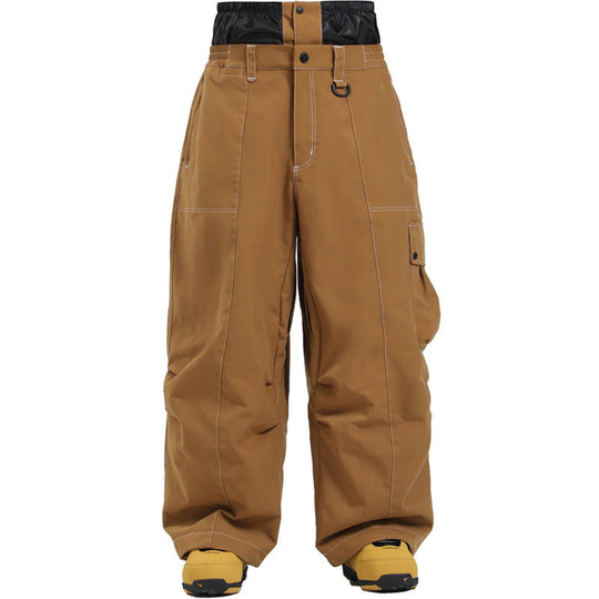 Unisex Windproof Ski Pants – Breathable Wide-Fit Snow Trousers