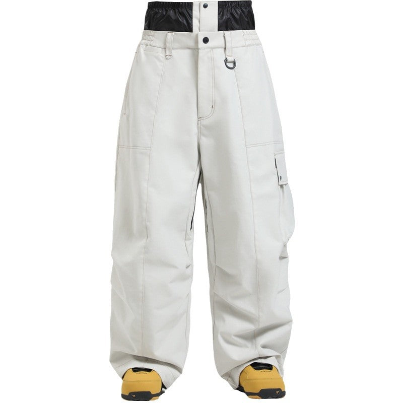 Unisex Windproof Ski Pants – Breathable Wide-Fit Snow Trousers