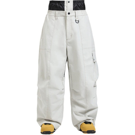 Unisex Windproof Ski Pants – Breathable Wide-Fit Snow Trousers