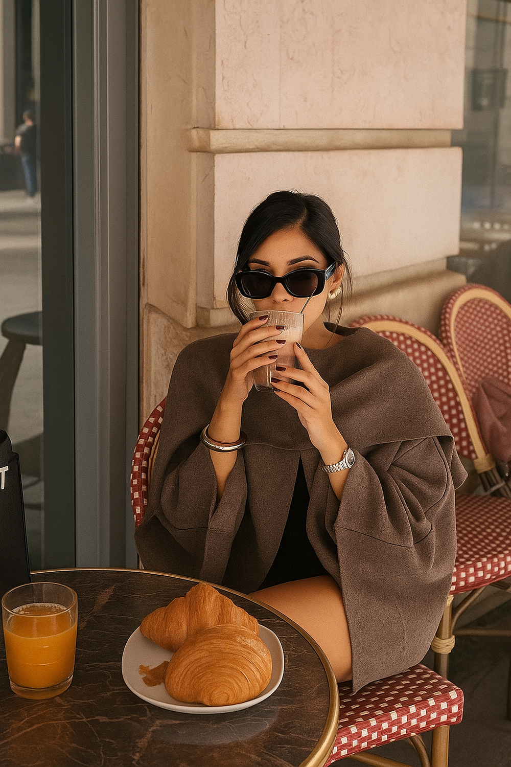 Women's Asymmetric Knit Cape – Oversized Scarf Collar Wrap