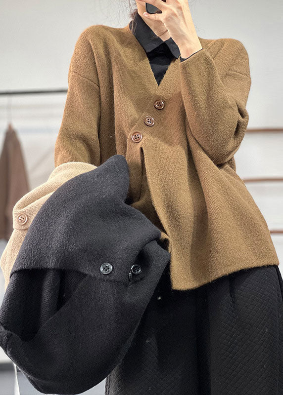 Women's Asymmetric Thick Knit Sweater – Relaxed Winter Fit
