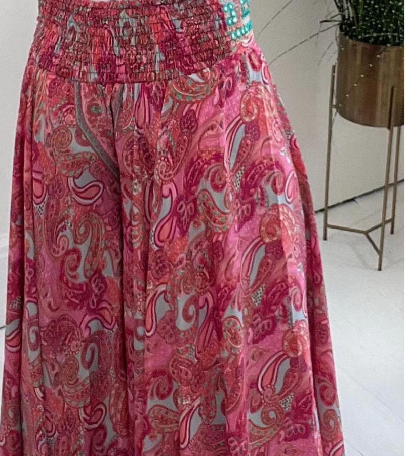 Women’s Bohemian Palazzo Pants – Lightweight Wide Leg with Elastic Waist