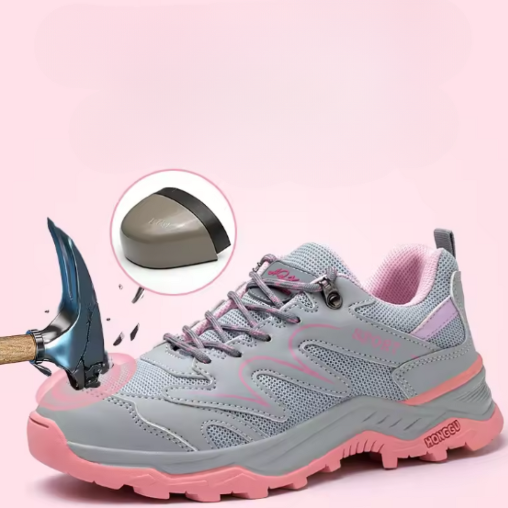 Women's Breathable Steel-Toe Safety Trainers with Puncture-Resistant Sole