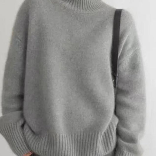 Women’s 100% Cashmere Turtleneck – Oversized Soft Luxury Sweater