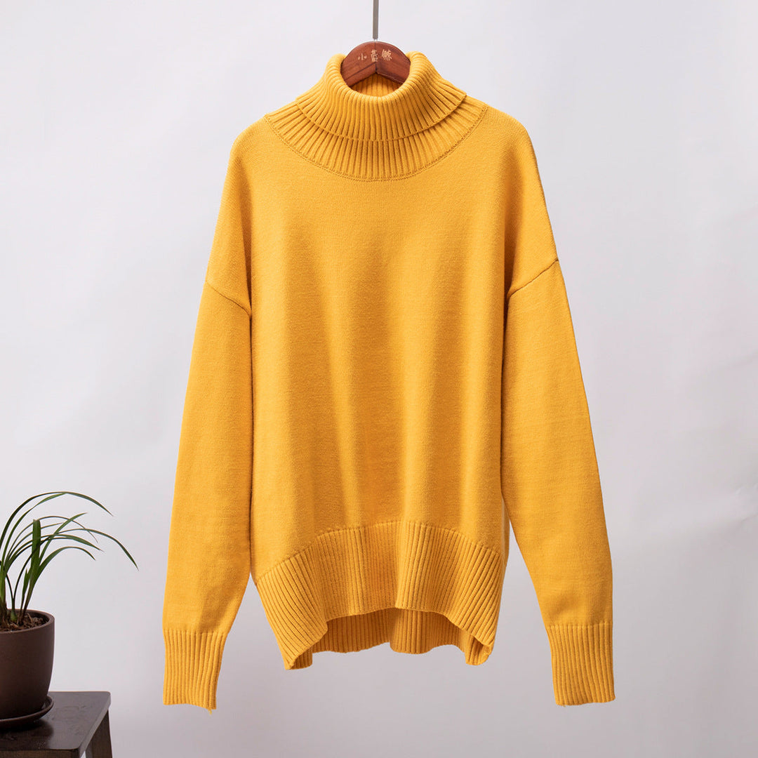 Women’s Cashmere-Wool Roll-Neck Sweater – Soft Lightweight Knit
