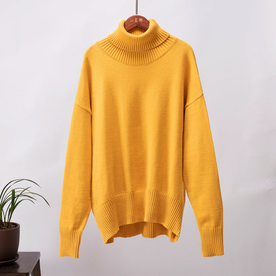 Women’s Cashmere-Wool Roll-Neck Sweater – Soft Lightweight Knit