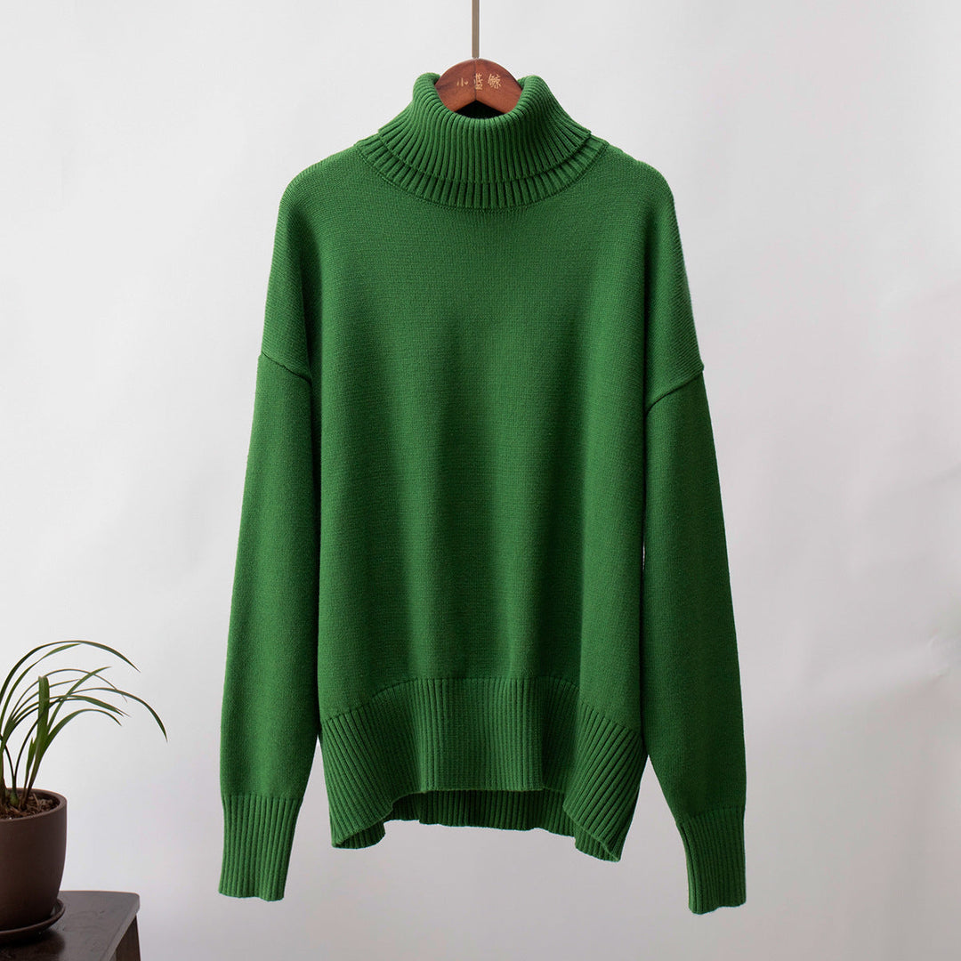 Women’s Cashmere-Wool Roll-Neck Sweater – Soft Lightweight Knit