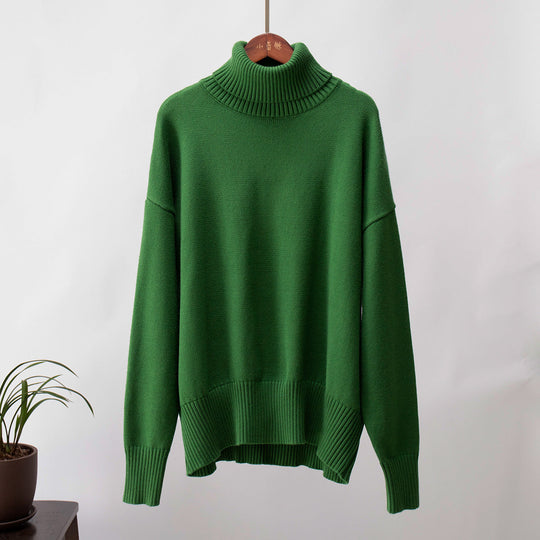 Women’s Cashmere-Wool Roll-Neck Sweater – Soft Lightweight Knit