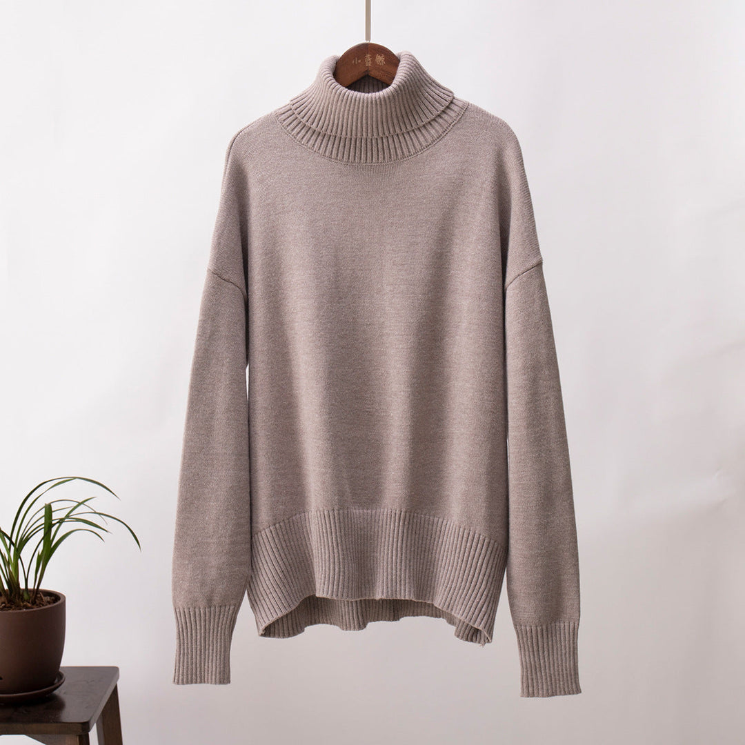 Women’s Cashmere-Wool Roll-Neck Sweater – Soft Lightweight Knit