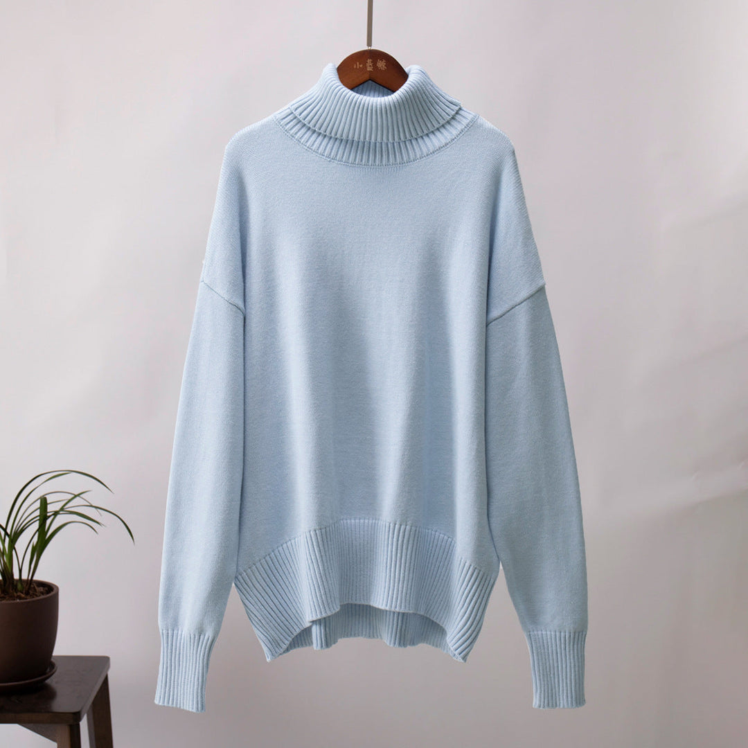 Women’s Cashmere-Wool Roll-Neck Sweater – Soft Lightweight Knit